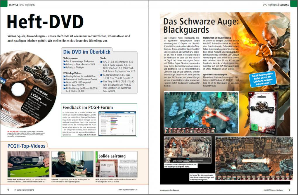 DVD-Inhalt PCGH 09/2016 #191