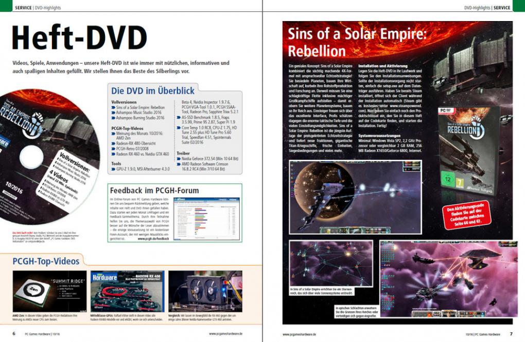 DVD-Inhalt PCGH 10/2016 #192