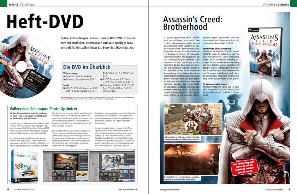 PCGH 11/2016 #193: DVD Inhalt