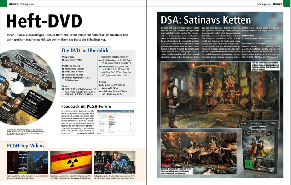 PCGH #195 (01- 2017): DVD Inhalt