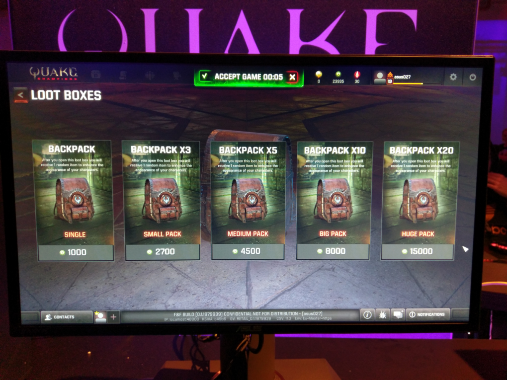 Quake Champions angespielt: Mögliche Mikrotransaktionen