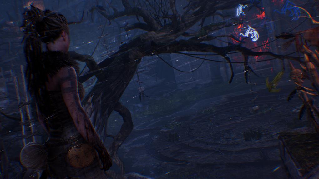 Hellblade: Senua's Sacrifice - Ein Beispiel für eine der besonders effektvollen Szenen und ein Worst-Case-Szenario für die Grafikkarten - unser 'Valravn'-Benchmark.