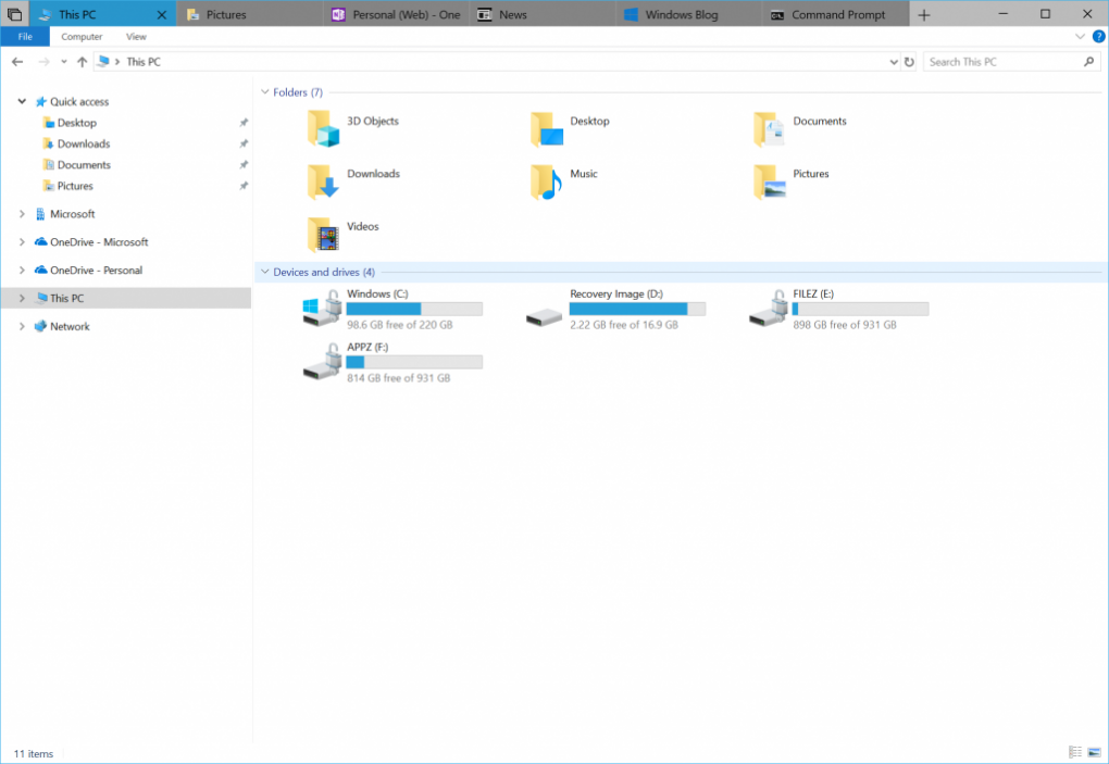 Windows 10 Sets: Microsoft füht Tabs ein (2)