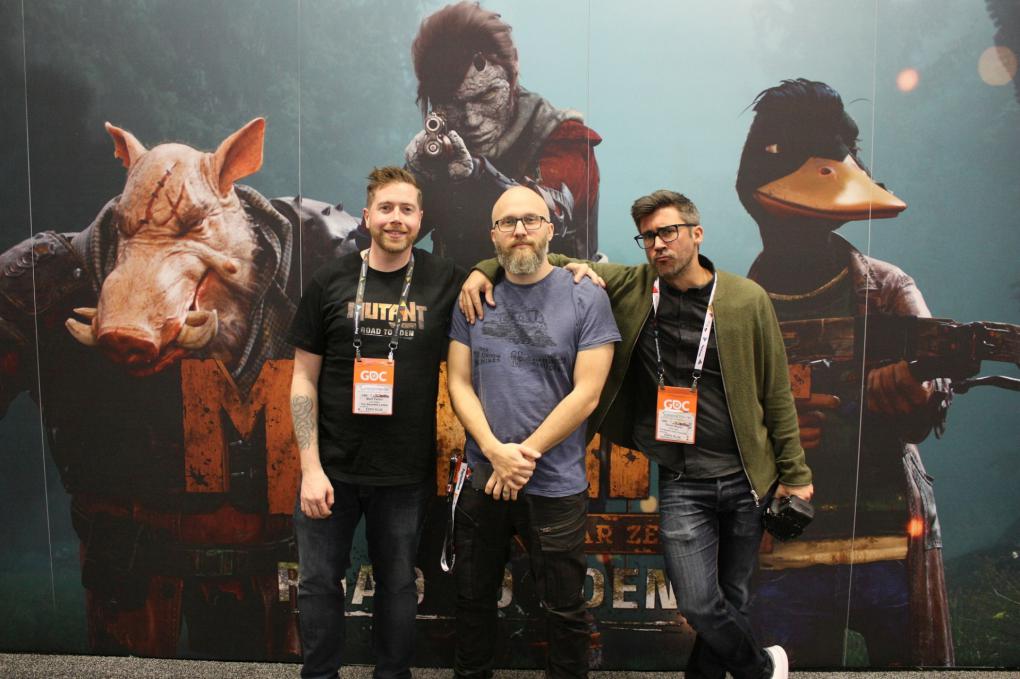 Traue keinem ohne Bart: Mark James links und zwei Kollegen des Entwicklerstudios The Bearded Ladies