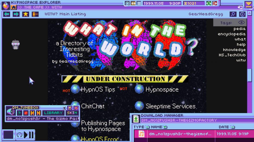 <strong>Hypnospace Outlaw:</strong> Sah das Netz wirklich mal so schlimm aus? Ja!