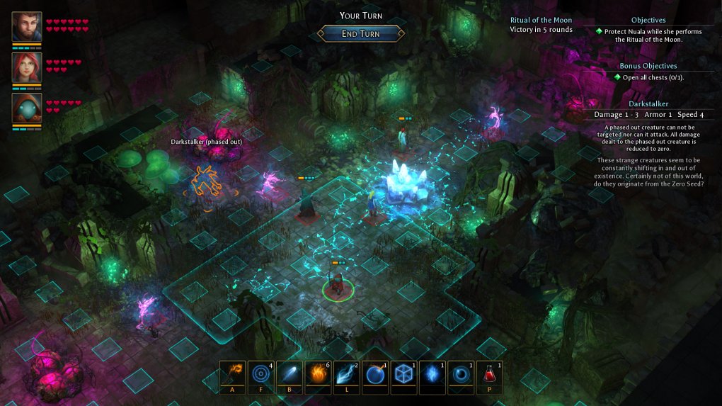 <strong>Druidstone: The Secret of the Menhir Forest:</strong> Kämpfe fühlen sich an wie klassische Pen&amp;Paper-Rollenspiele.