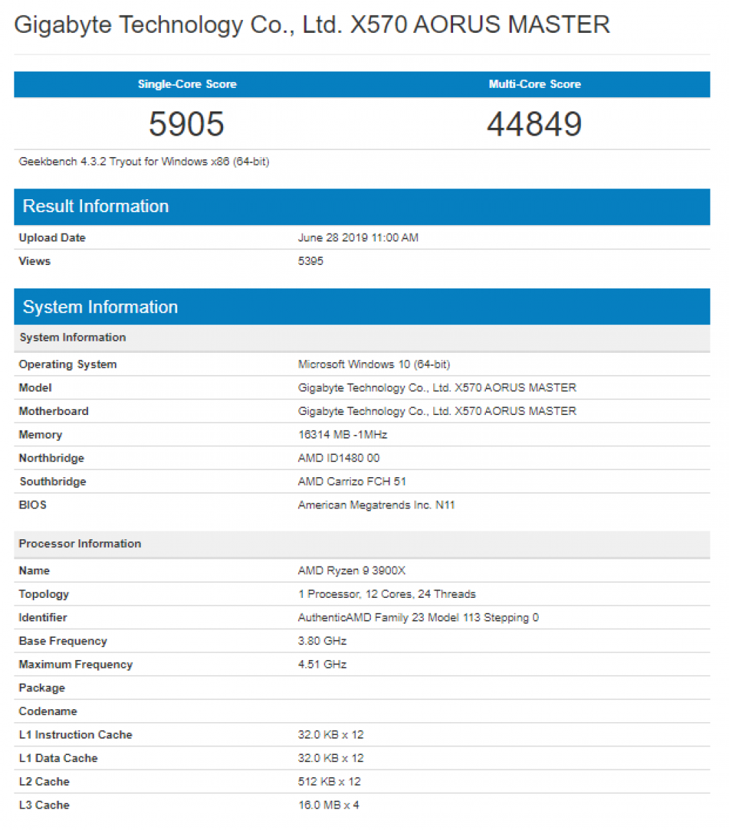 AMD Ryzen 9 3900X: Neuer Benchmark aufgetaucht (1)