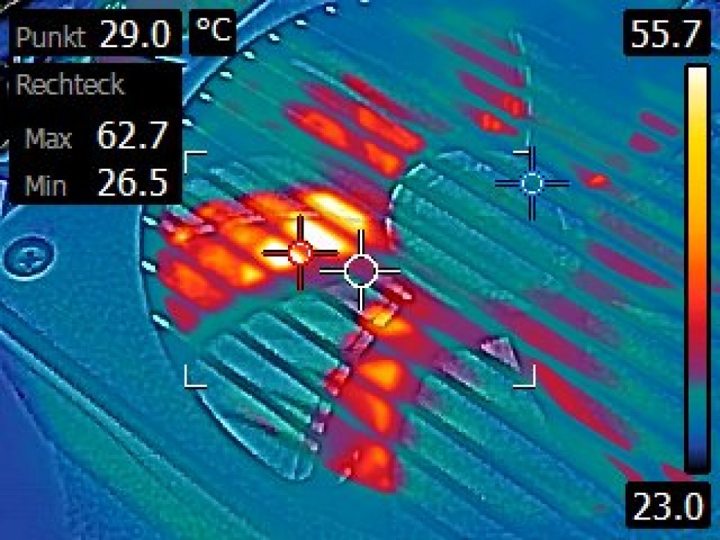 Fractal Ion+ 560P im Test: Temperatur (Trafo)