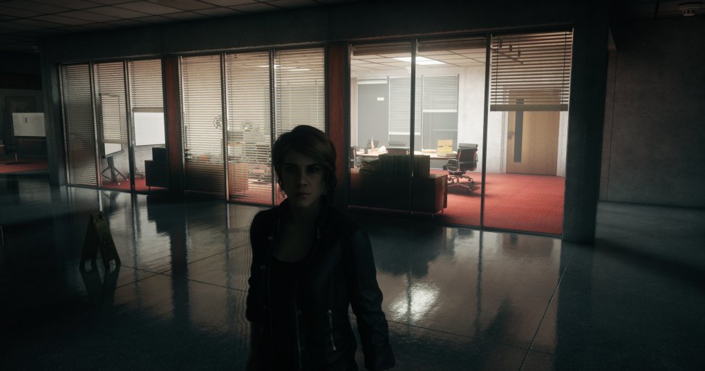 Bei Bildraten deutlich unter 60 Fps kommt es in Bewegung zu mehr oder minder sichtbarem Ghosting (neben Jesses Arm) - nicht wegen der übernatürlichen Begebenheiten im 'Oldest House', sondern aufgrund der temporalen Bildglättung.