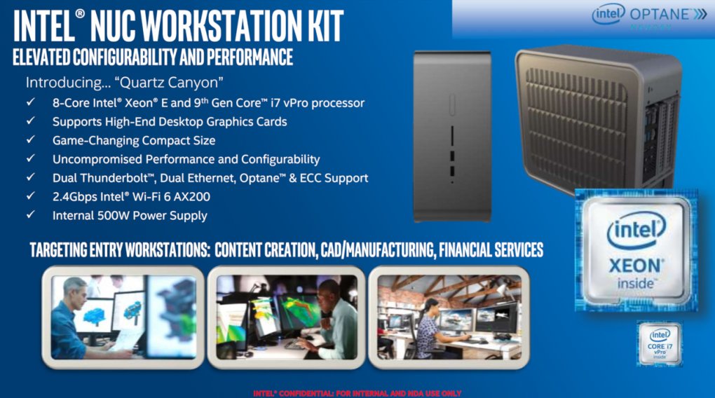 Folie: Intel Workstation NUC 'Quartz Canyon'