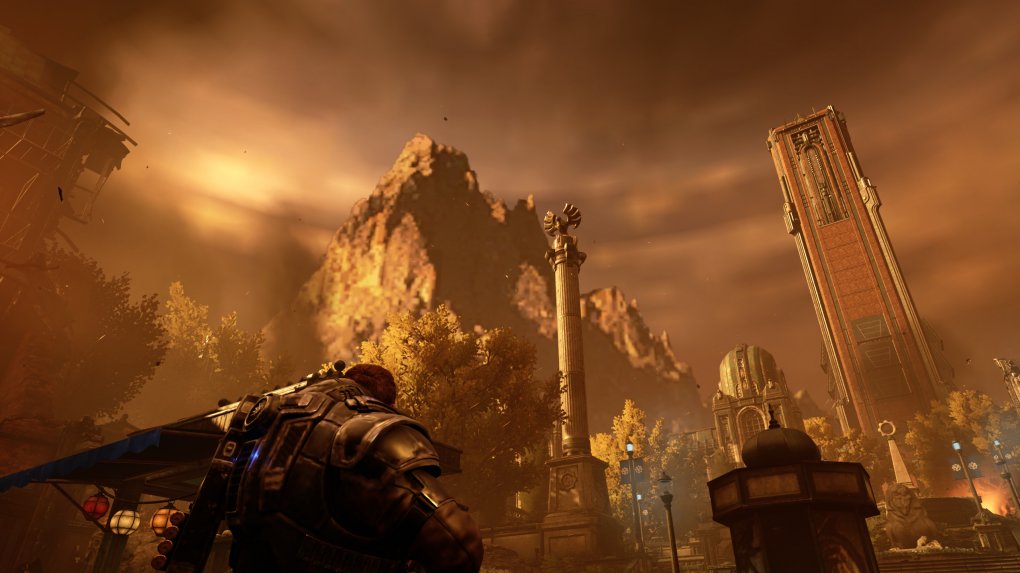 Steht der Grafikkarte zu wenig Speicher zur Verfügung, reduziert Gears 5 die Texturdetails. Bis hin zu drastischen Fällen, wie hier im Beispiels mit einer RX 570/4G in Ultra HD.