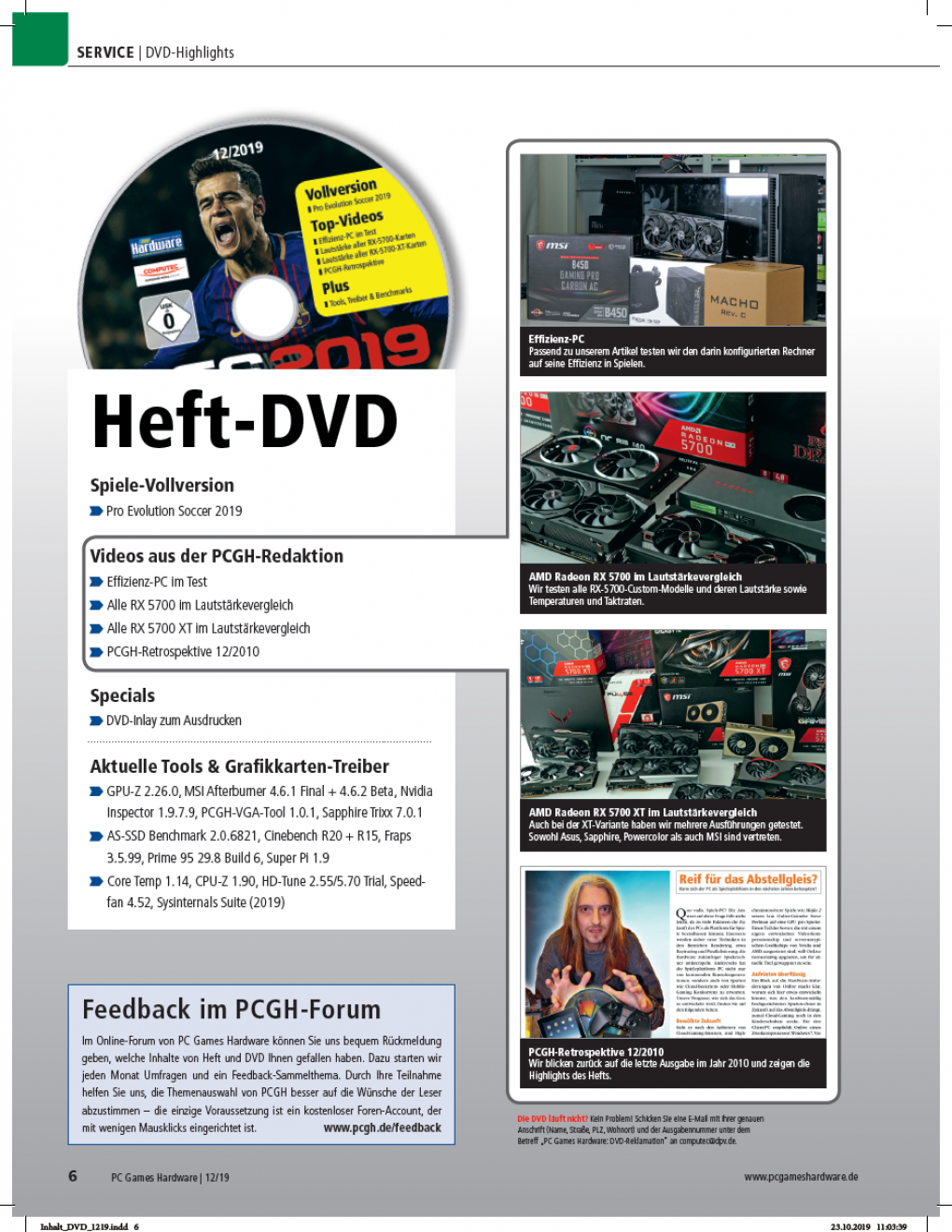 PCGH 12/2019 Ausgabe #230:&nbsp; DVD-Inhalt