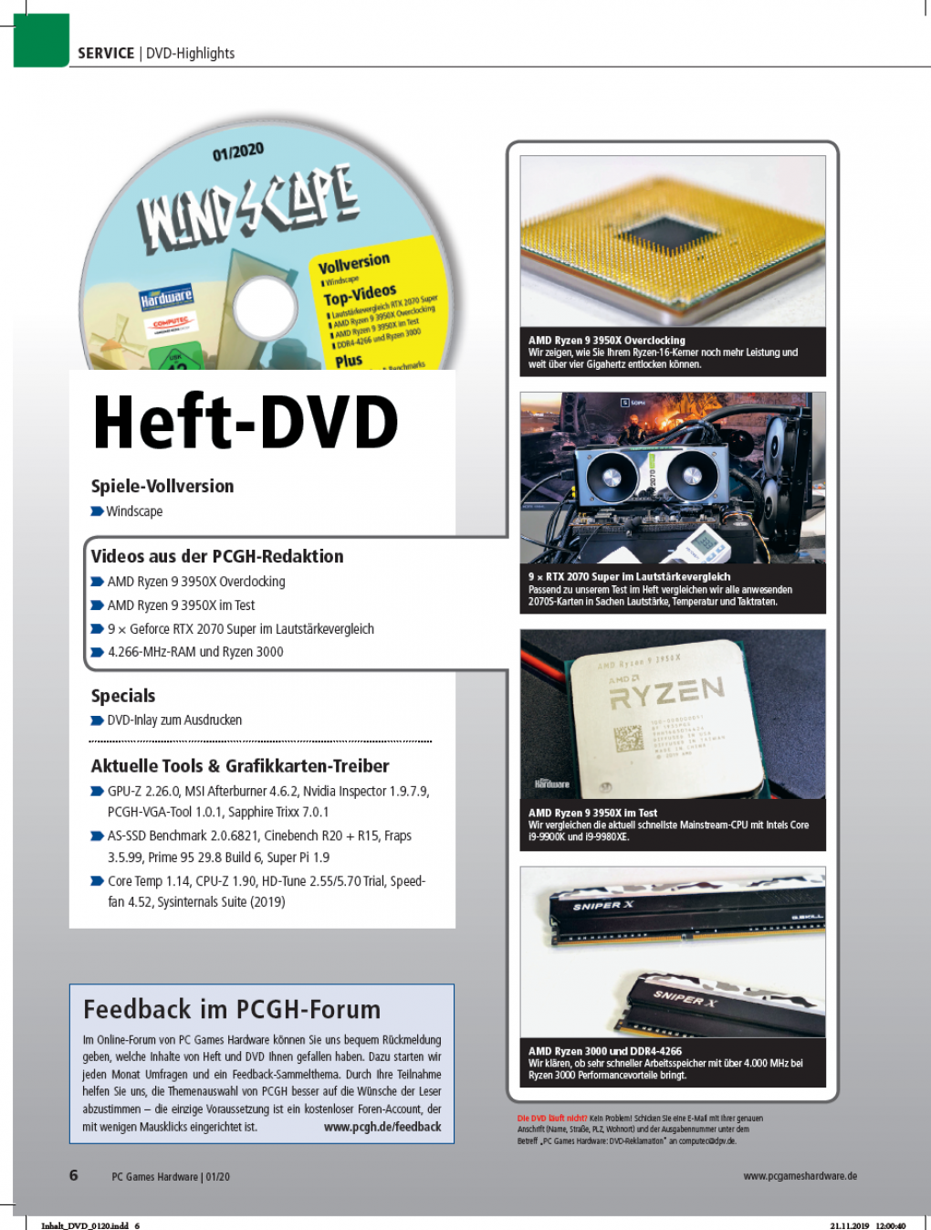 PCGH Ausgabe 01/2020 #231: DVD-Inhalt dieser Ausgabe
