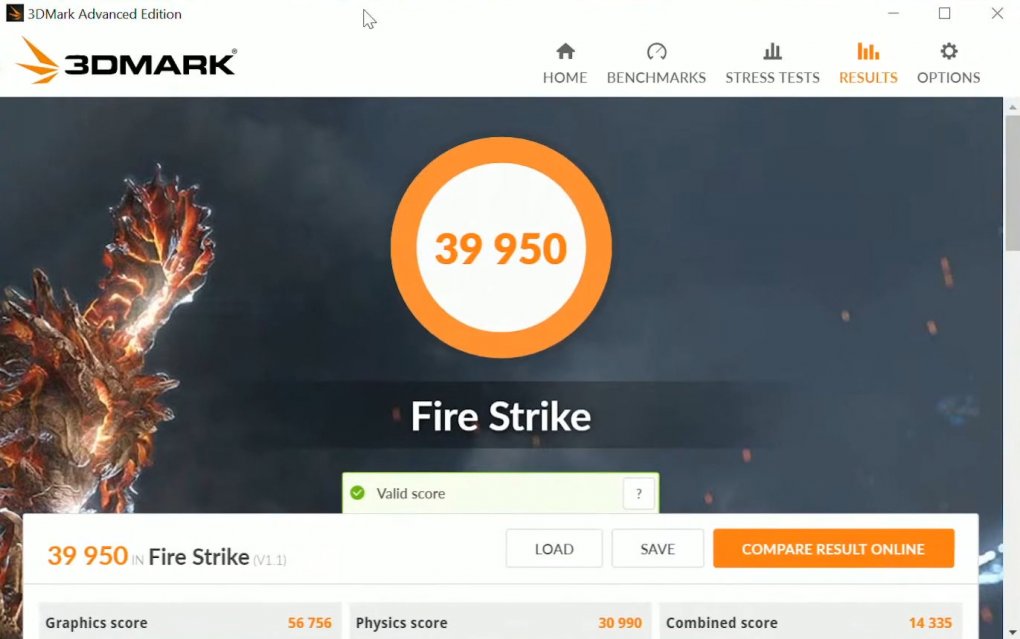 Übertaktet soll die Grafikkarte 56.756 Punkte im 3DMark Firestrike erreicht haben.