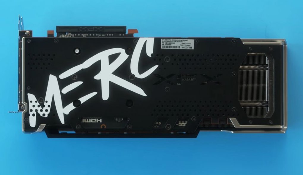 Die Rückseite der XFX Radeon RX 6800 XT Speedster Merc 319.