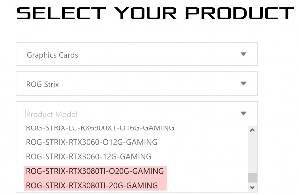 In der Supportliste von Asus ist die RTX 3080 Ti bereits enthalten.