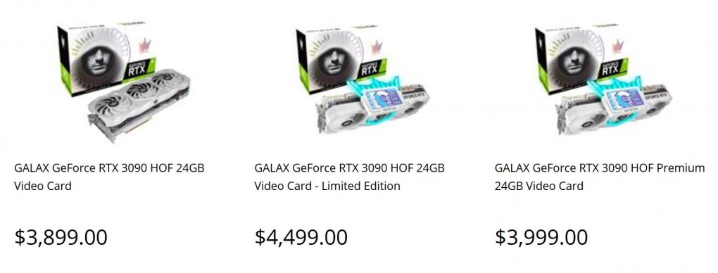 Galax Geforce RTX 3090 HOF ab 3.899 Dollar in Australien gelistet (1)