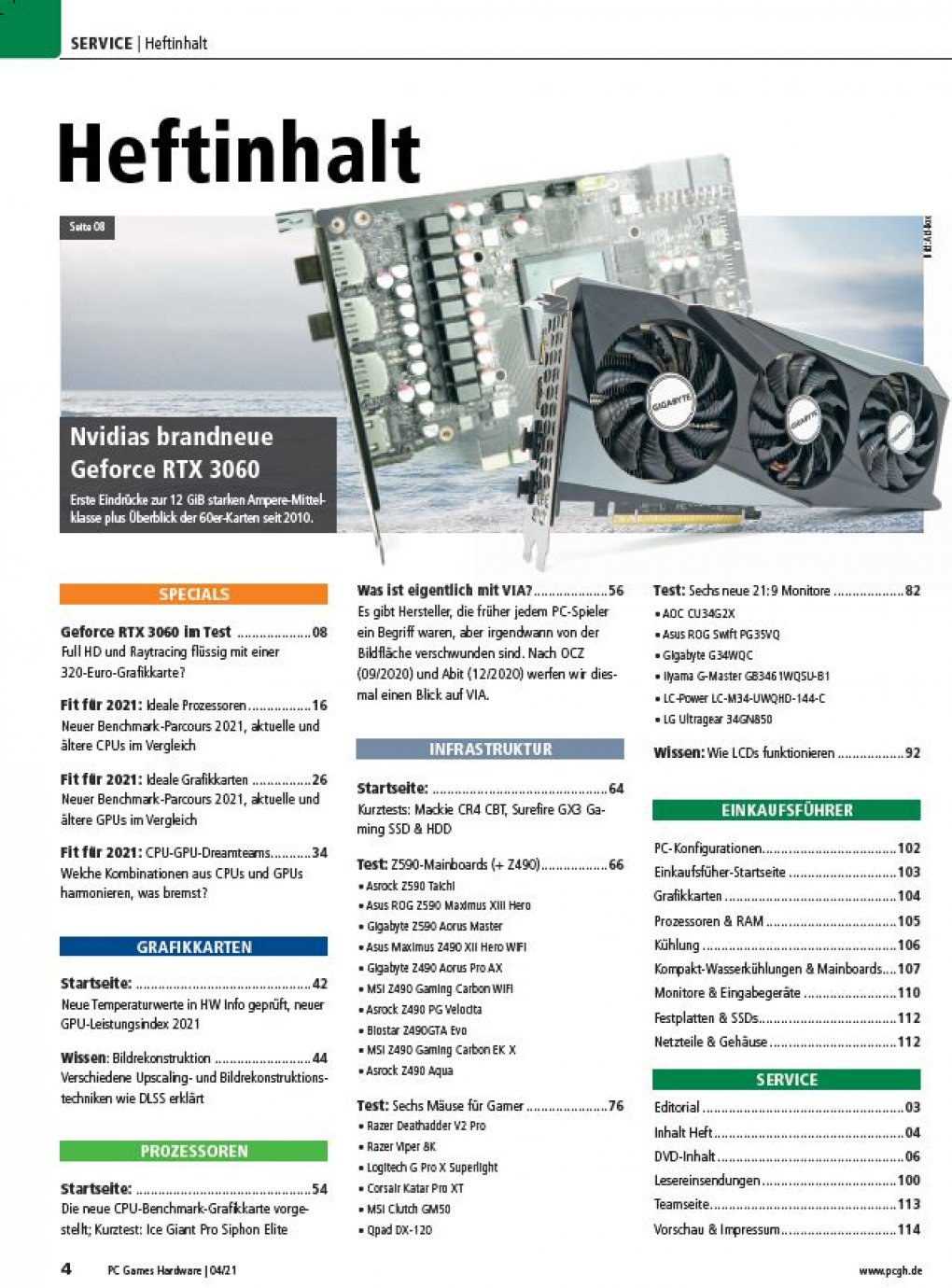 PCGH 03/2021 Inhalt