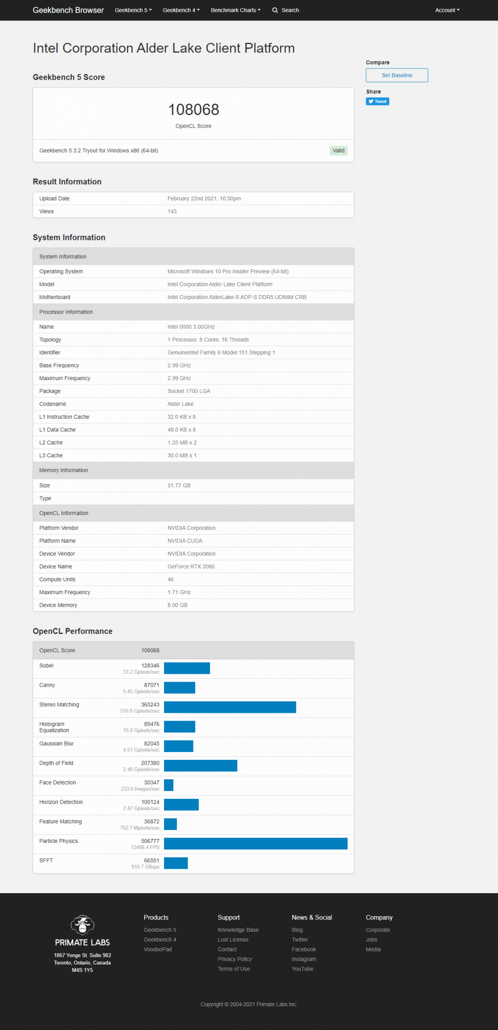 Alder Lake: 8+0-Modell im, Geekbench und Bilder des rechteckigen Package (1)