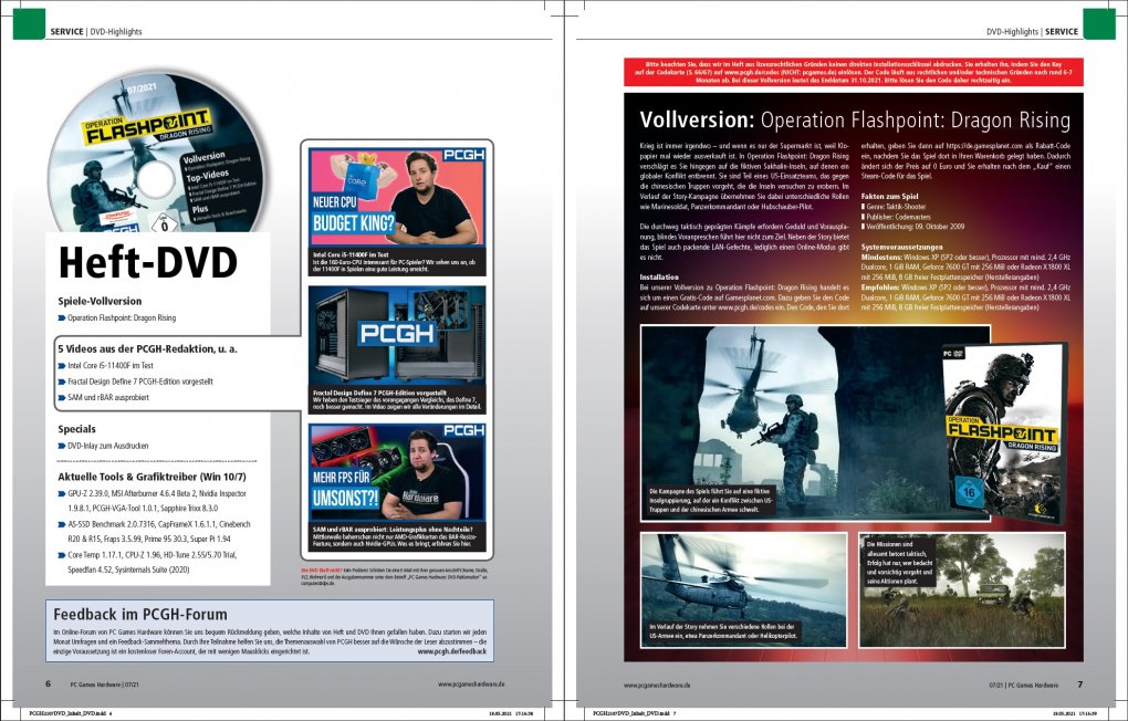 <strong>PCGH 07/2021 (#249):</strong> Die Inhalte der DVD