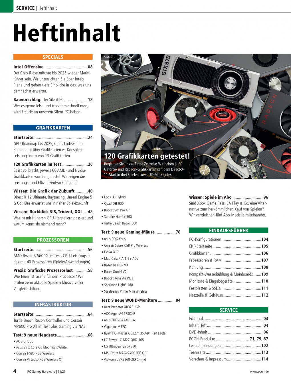 Das neue Heft 11/21 beinhaltet die von PCGH gewohnte Mischung aus fundierten Produkttests, Praxisartikeln mit Tipps sowie lehrreiche Info-Artikel - hier ist für jeden PC-Interessierten etwas dabei. Die bewerteten Produkte in der Übersicht.