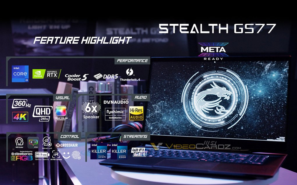 MSI GS77 Stealth: Feature-Übersicht