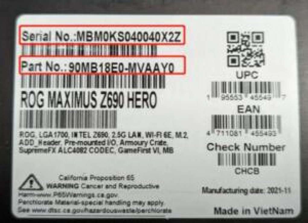 MZ690H Part Seriennummer 300x218