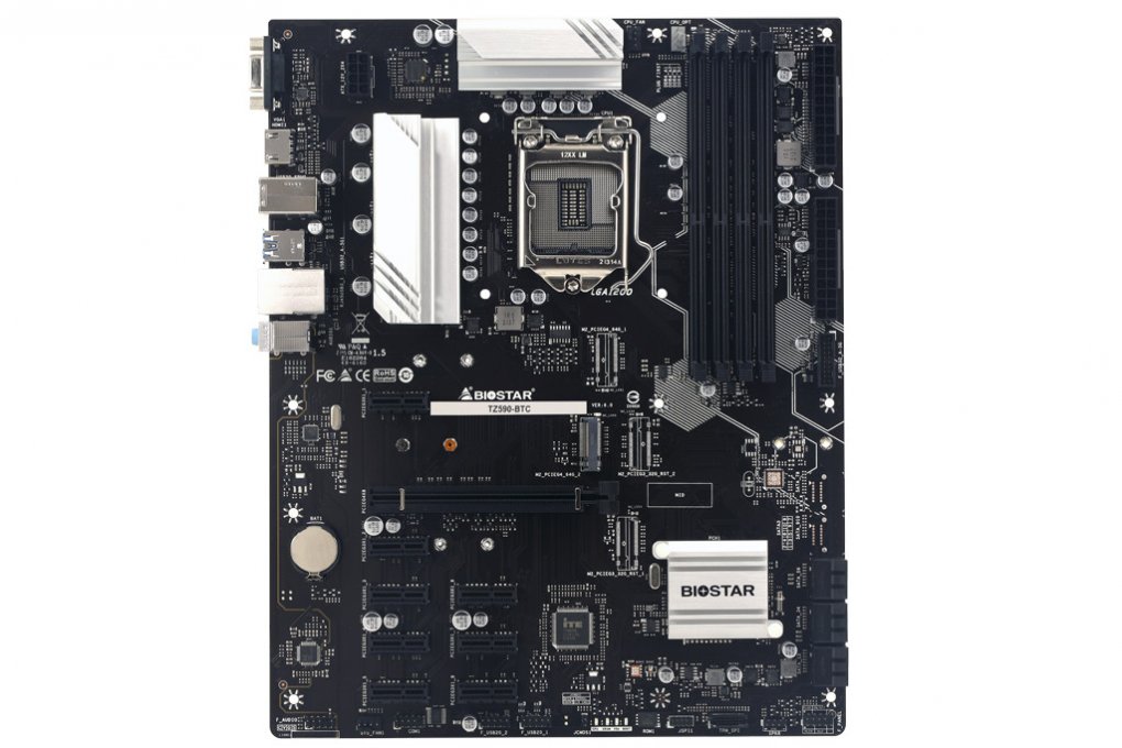 Biostar TZ590-BTC: Platine.
