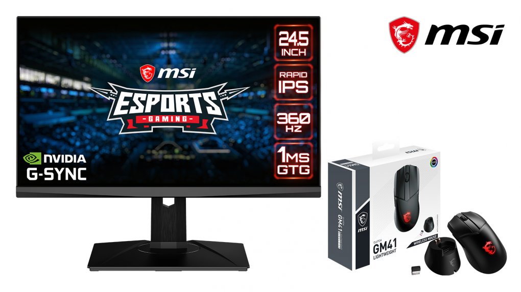 MSI E-Sport-Bundle: 360-Hz-Monitor und Gaming-Maus für Nvidia Reflex bringen 'The last Mile to Victory'