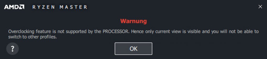 Das ist schade: Den Ryzen 7 5800X3D dürfen Sie nicht übertakten, AMD hat alle Funktionen des Ryzen Master für den X3D gesperrt.&nbsp;