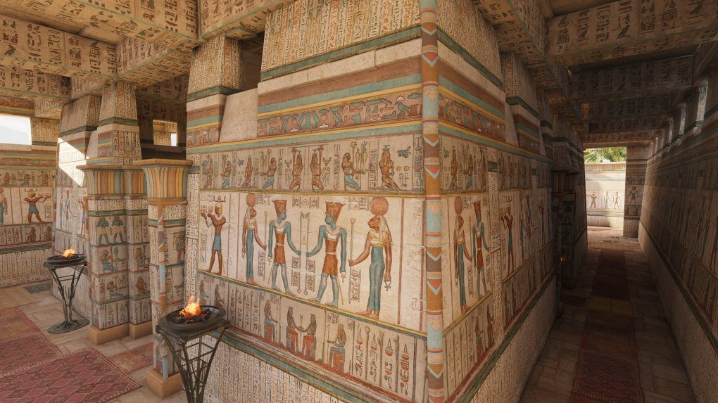 Exkurs: Leichtes Lightbleeding der GI bei Assassin's Creed Origins, welches u.a. beim Auftragen der vorberechneten globalen Beleuchtung ein Voxelgerüst nutzt.
