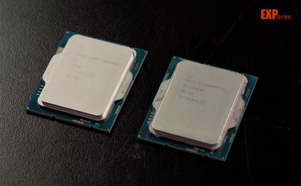 CPUs im Vergleich. Links: Raptor Lake (Engineering Sample). Rechts: Intel Core i9 12900K