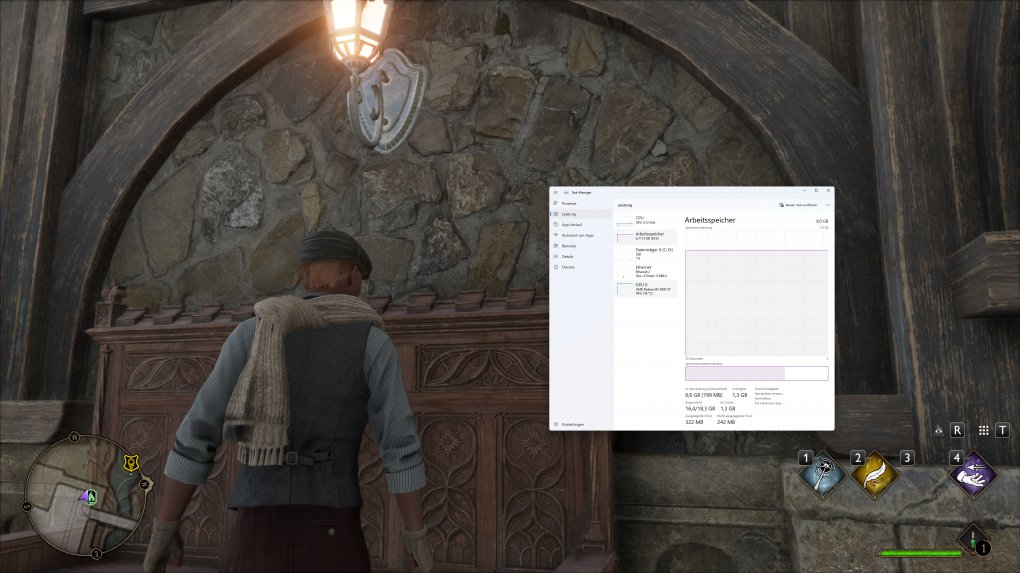 Hogwarts Legacy mit 8 GiB RAM: Das ist möglich - aber nicht empfehlenswert.