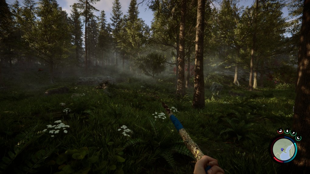 Sons of the Forest - Early Access - der volumetrische Nebel nutzt Raymarching, ist indes ein wenig niedrig aufgelöst (und nutzt relativ große Raymarching-Sprünge).