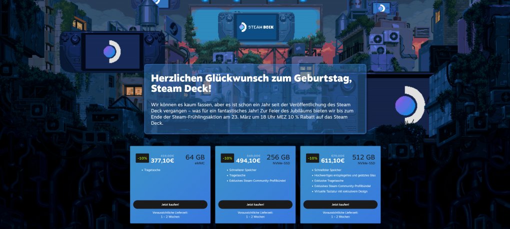 Steam Deck im Spring Sale