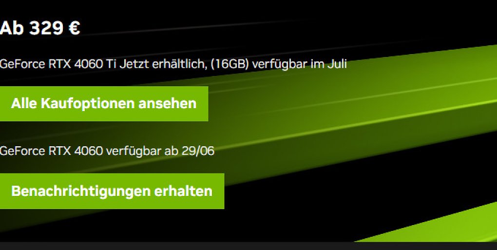 UVP und offizieller Release-Termin der Geforce RTX 4060.
