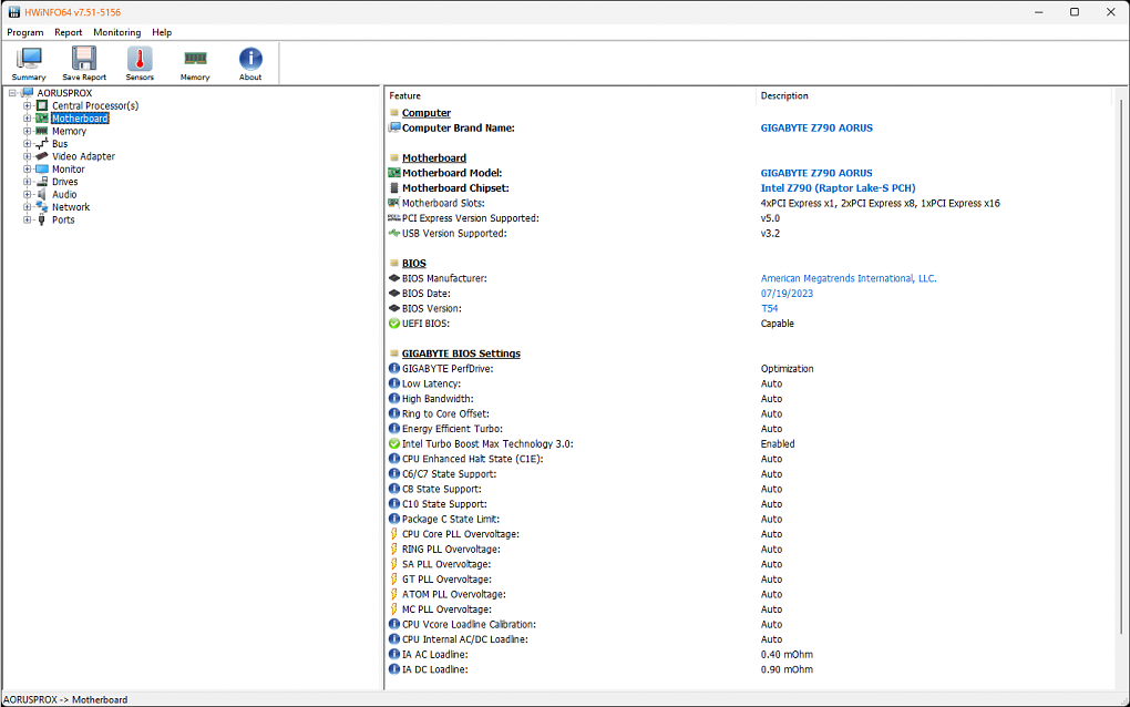 BIOS-Einstellungen aus dem UEFI lassen sich über HWiNFO ausgeben