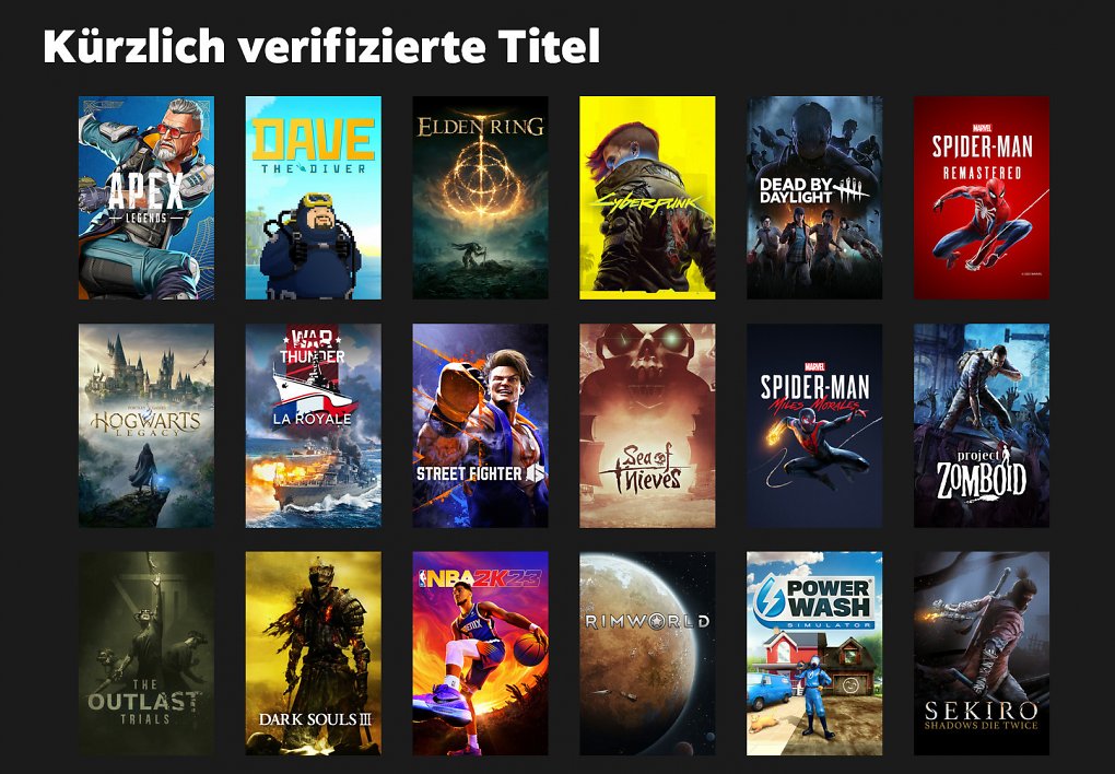 So gut wie alle neuen Titel sind mittlerweile als 'Steam Deck Verified' eingestuft