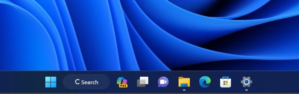 Das Such- und Eingabefeld der Windows-Suche is beschädigt und zeigt ein 'C' an