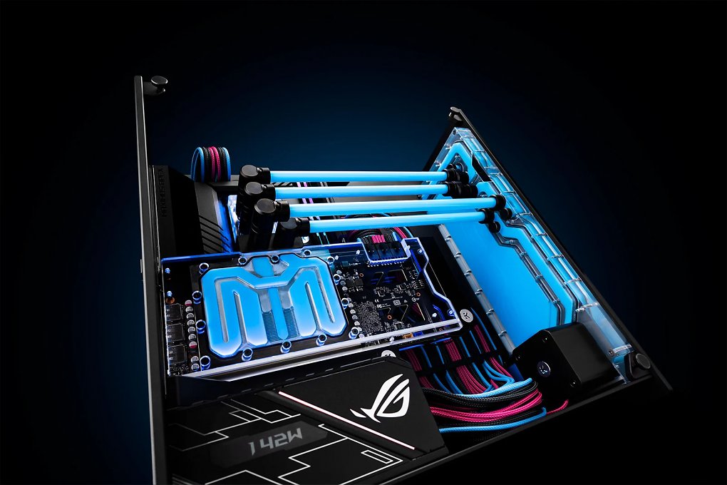 Beispiel eines fertig gebauten Wasserkühlungs-PC-Systems im Torsion A60.