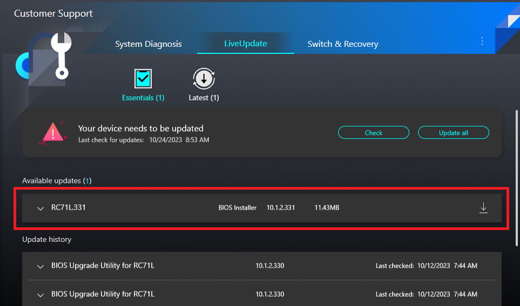 BIOS v331 für den Asus ROG Ally mit vielen Optimierungen