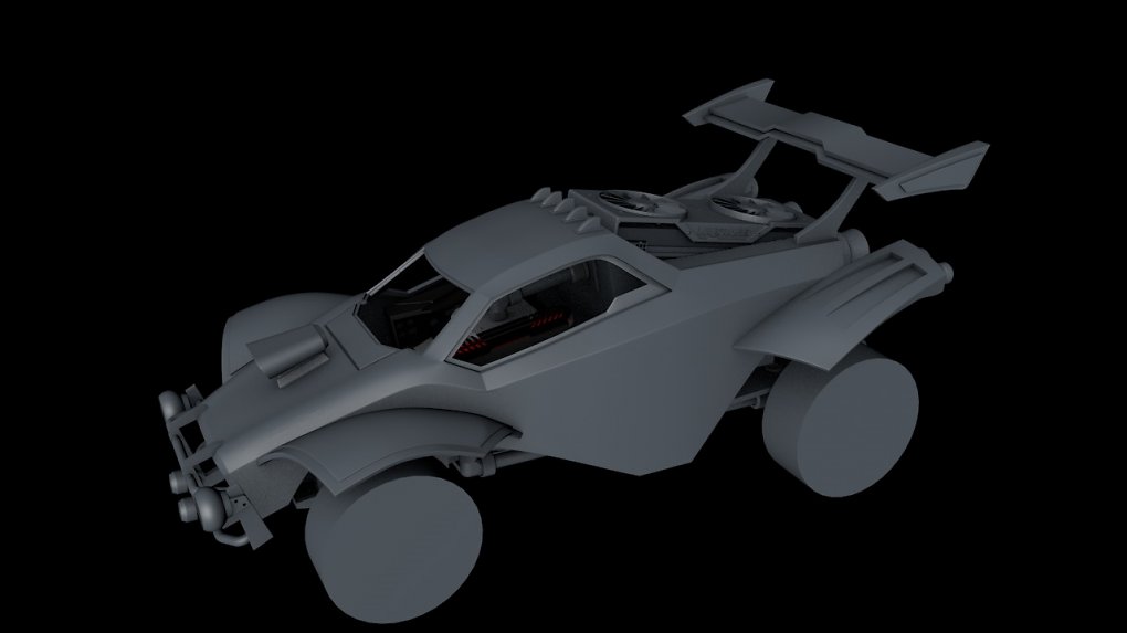 3D-Modell von 'The Rocket' aus Cinema 4D.