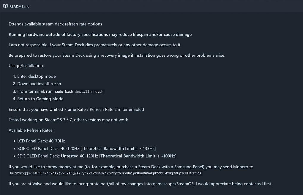 Installationsanleitung für den Deck Refresh Rate Expander