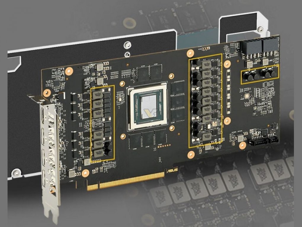 Im Gegensatz zum Kühler ist das PCB schwarz.