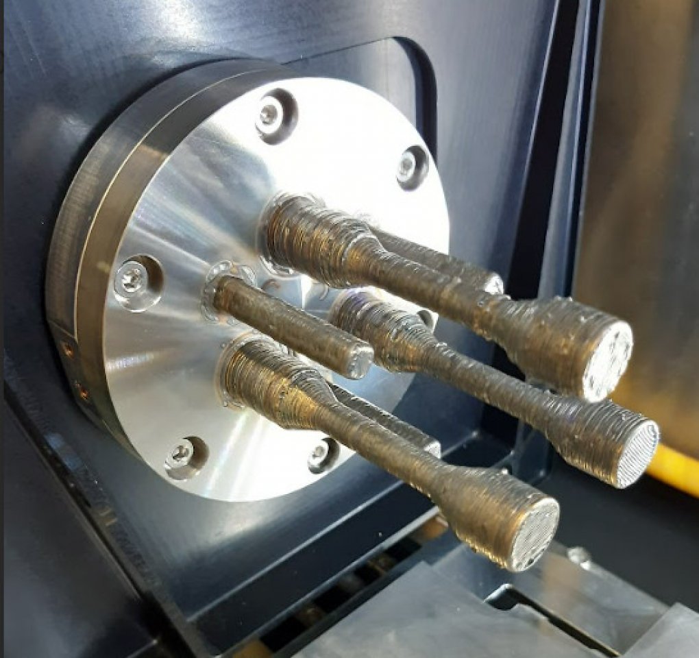 Ein Testdruck aus dem Metall-3D-Drucker.