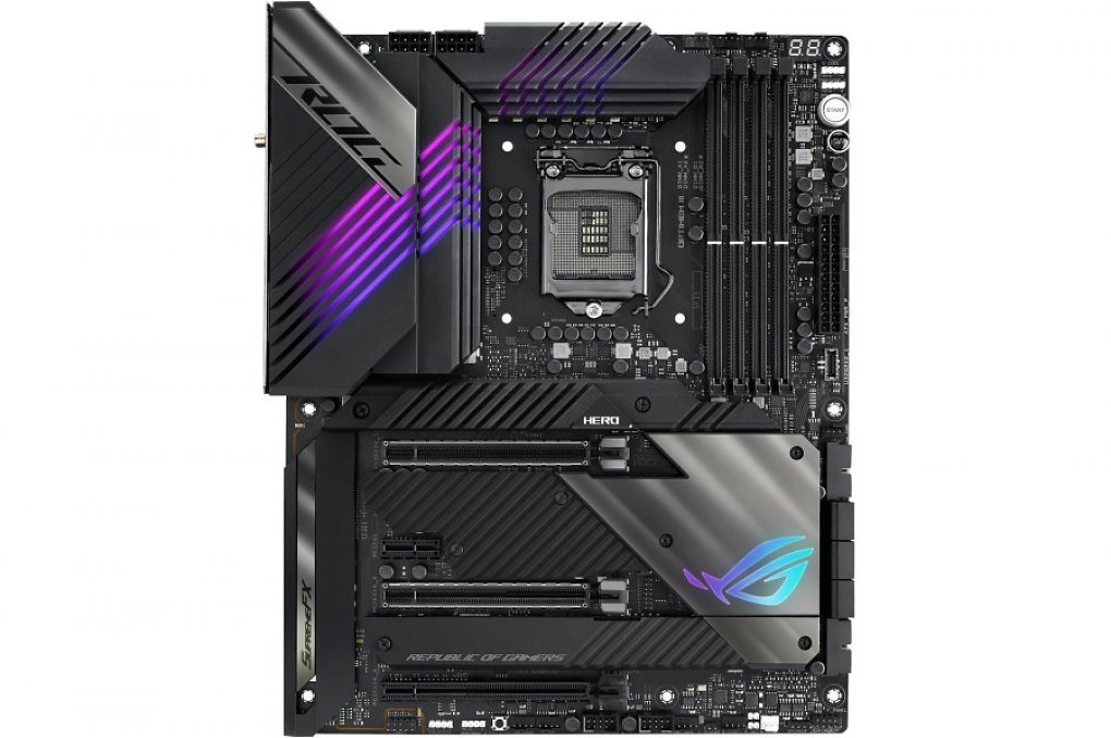 Das geleakte Mainboard ähnelt stark dem Asus ROG Maximus XIII Hero - bis auf die RAM-Bänke.