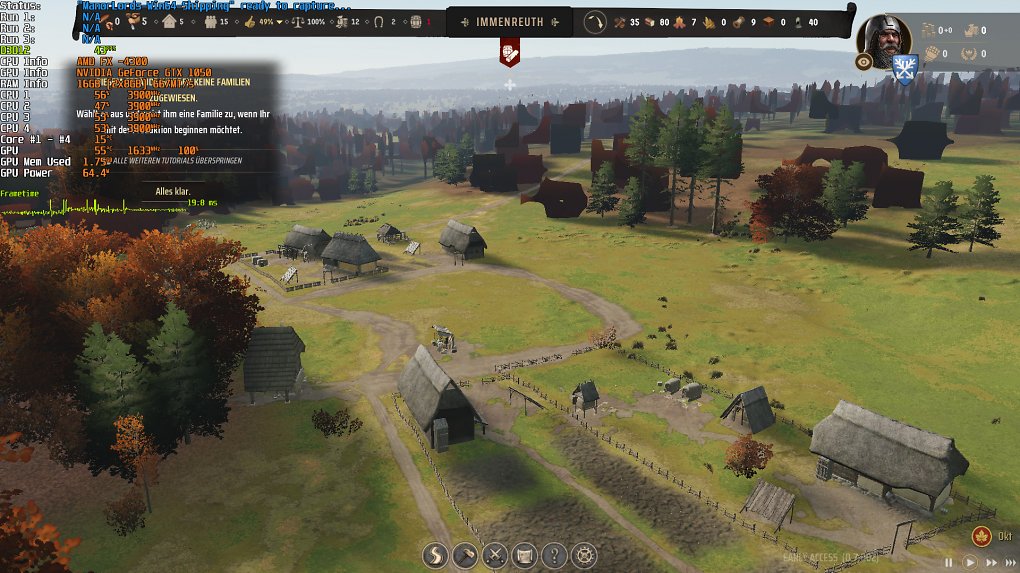 Niedrige Einstellungen sorgen für ein sehr strenges LoD, entfernte Objekte werden also nicht mehr mit vollen Details geladen. In diesem Fall sogar mit gar keinen Details mehr. Dafür läuft das Spiel ziemlich flüssig in Full HD.