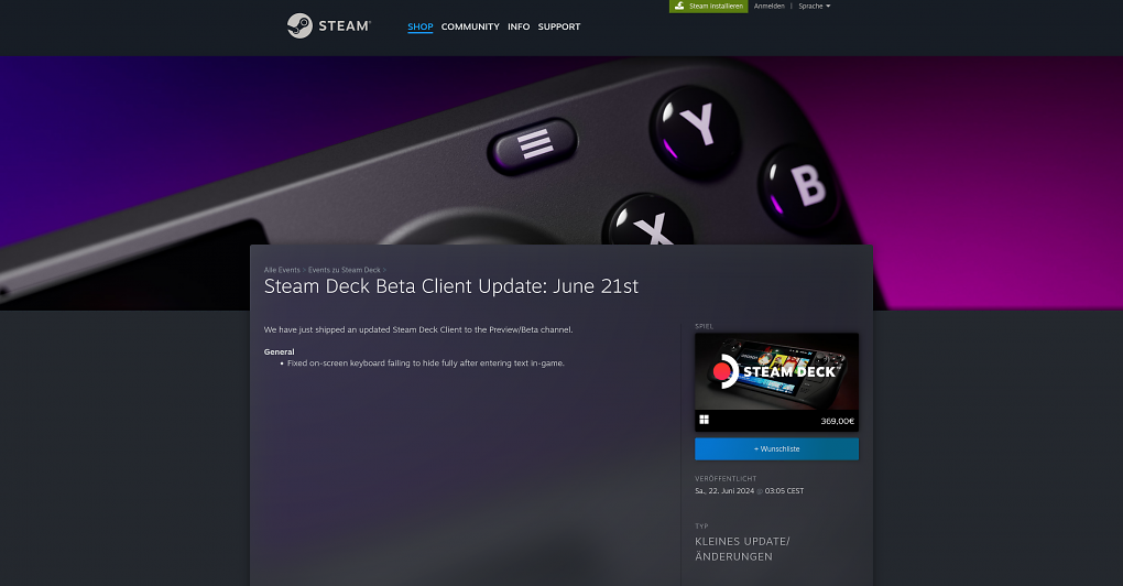 Steam Deck Beta Client