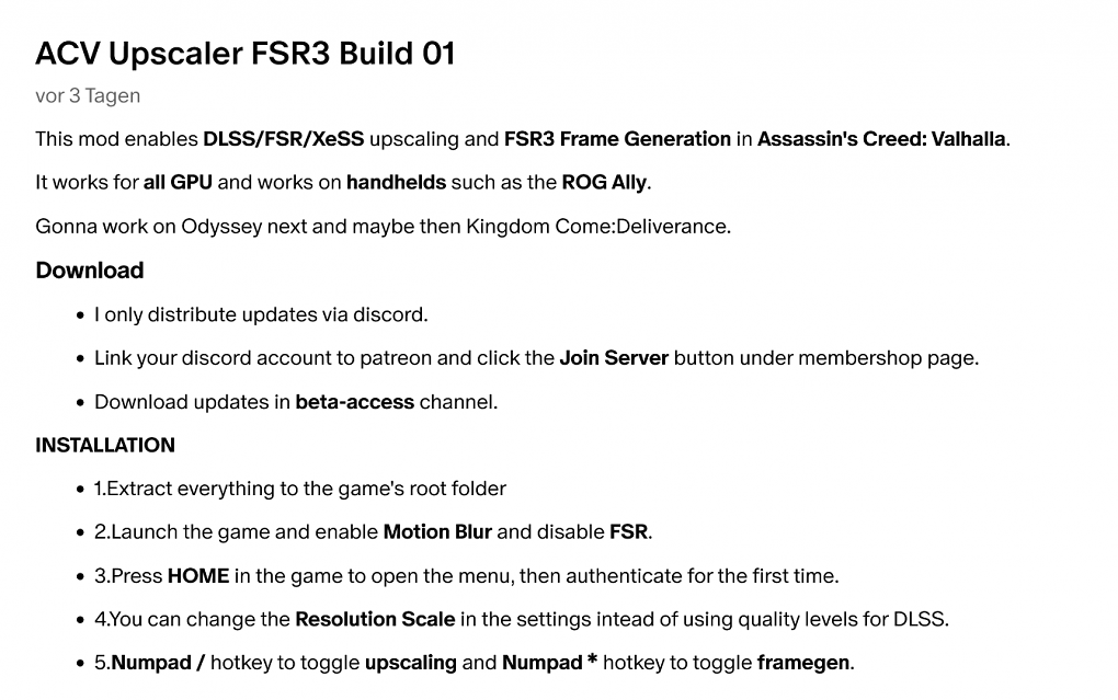 FSR Mod