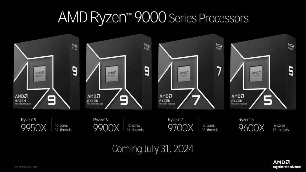 Die vier AMD Ryzen 9000 werden nicht wie geplant am 31. Juli in den Handel starten
